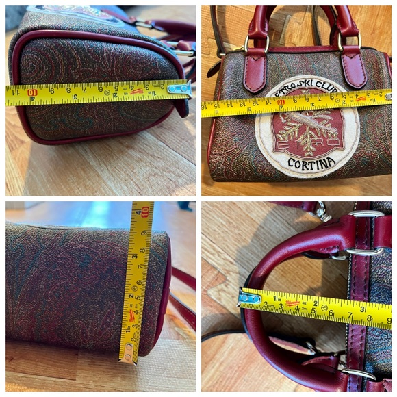 Immaculate ETRO LEATHER CROSSBODY BAG. “Etro Ski Club” hand-ticked patch.… - Picture 15 of 16